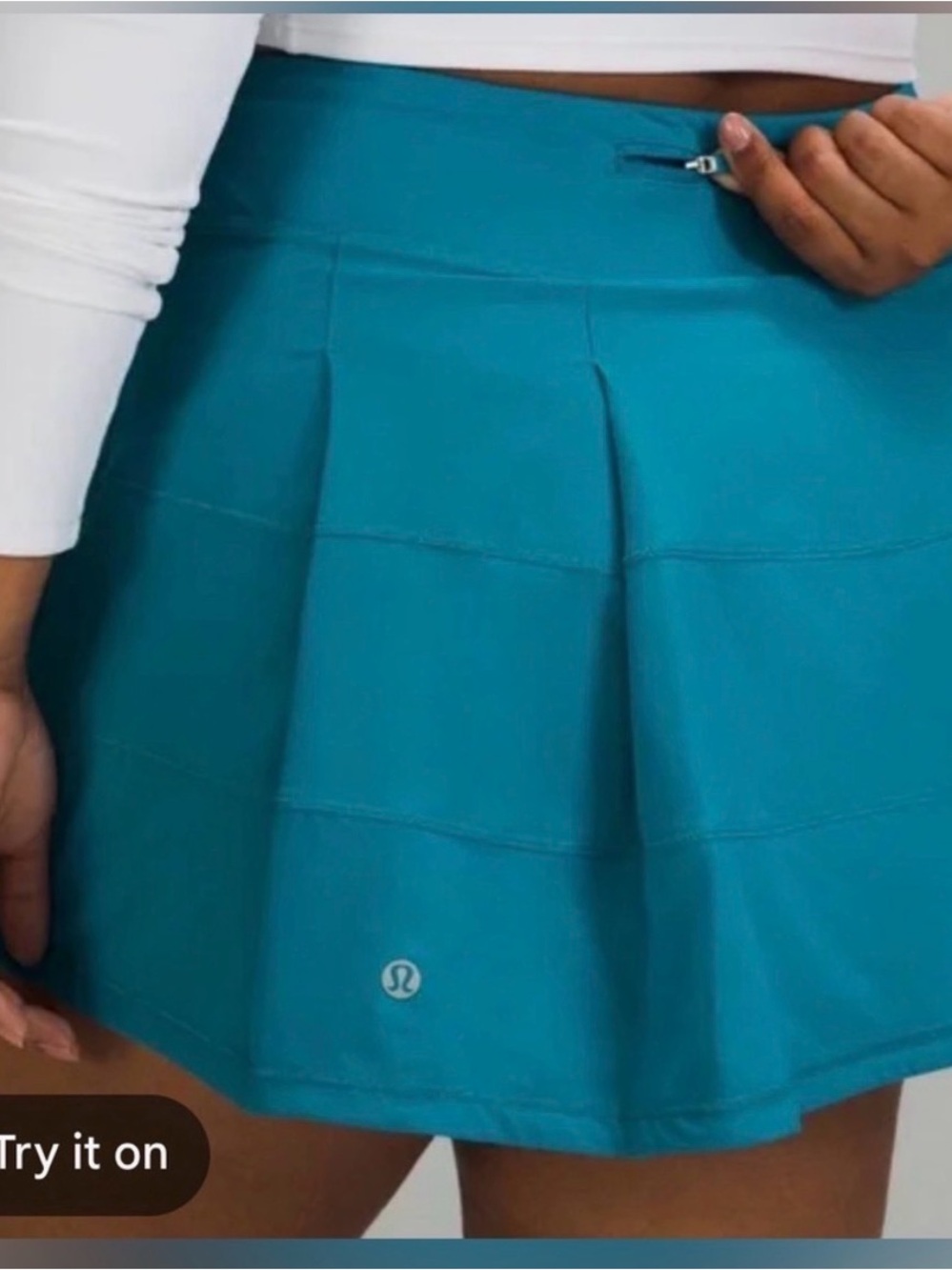 lululemon athletica Teal Pace Rival Skirt 0 tall - Excellent